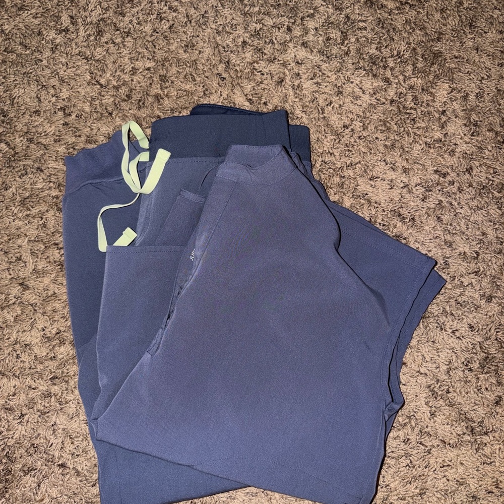 Space navy figs scrub set